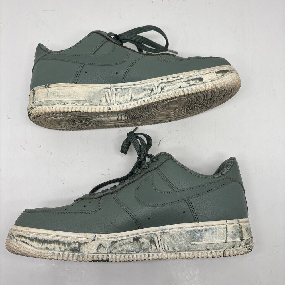 Nike Air Force 1 AJ9507 300 Mens Low Clay Green Marble Size 8 - NICE - Picture 6 of 11